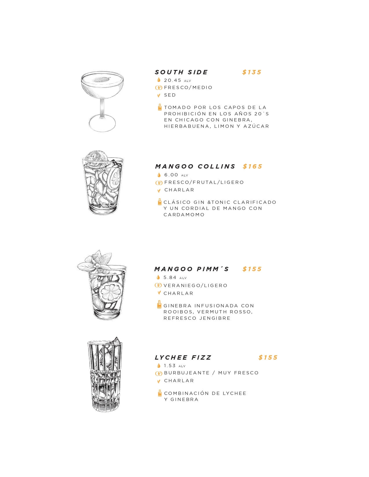 Menu Mangoo Restaurante