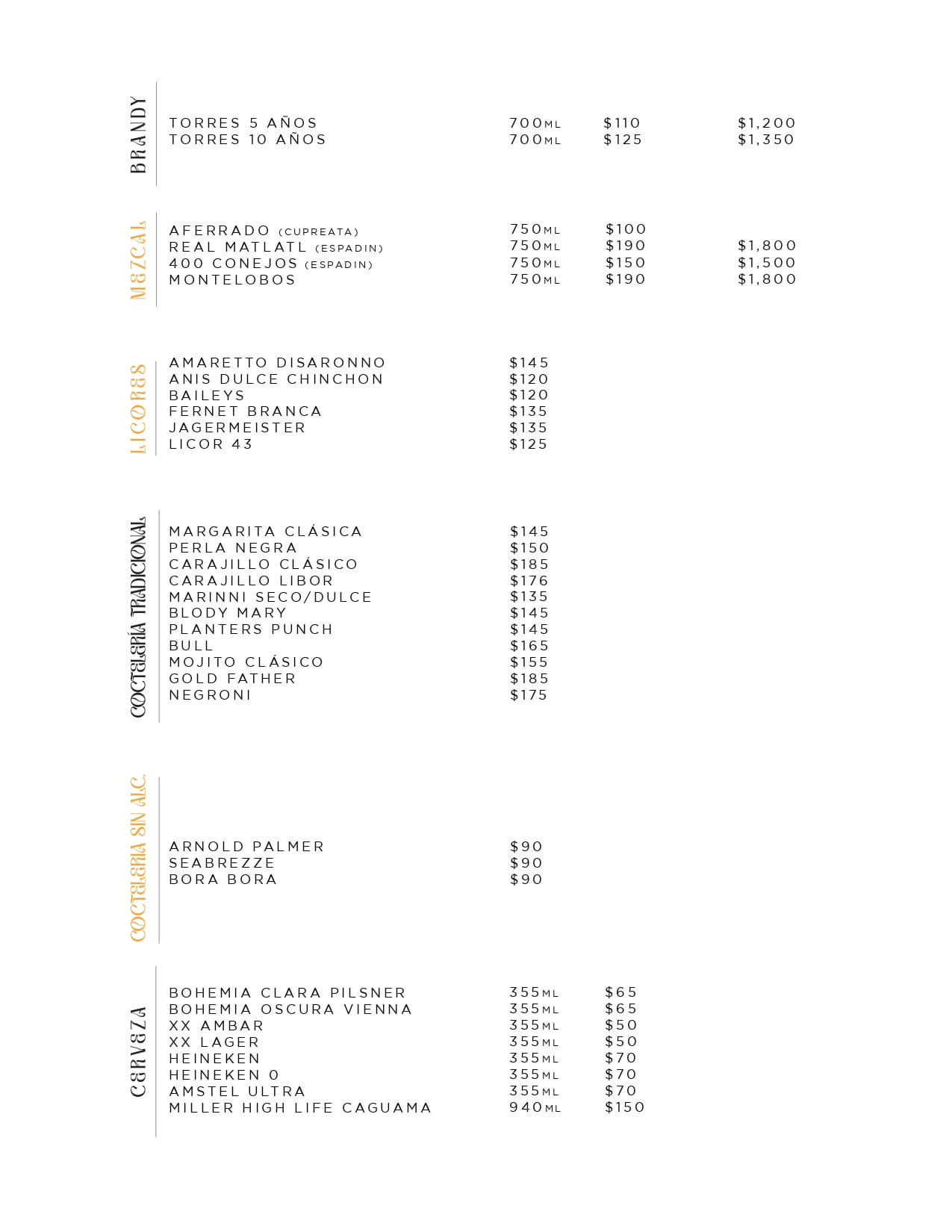 Menu Mangoo Restaurante